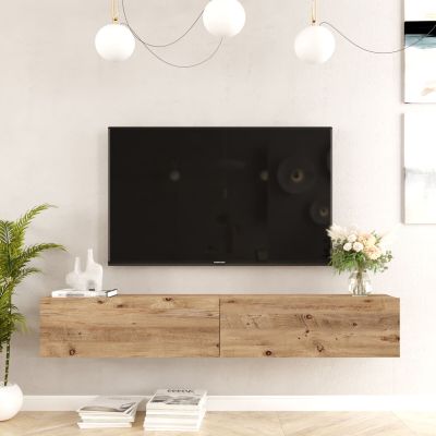 Vivano Style seinään kiinnitettävä tv-taso 180x32x30 cm rustiikki | Alk. 119,00 €