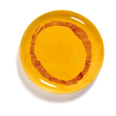 Serax Ottolenghi Feast lautanen S Ø19 cm 2-pakkaus Yellow stripes-red | Alk. 29,00 €