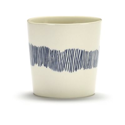 Serax Ottolenghi Feast kahvikuppi 25 cl 4-pakkaus White stripes-blue | Alk. 25,20 €