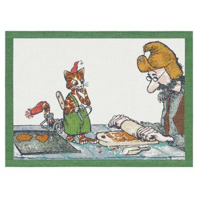 Ekelund Linneväveri Pettson & Findus -pöytätabletti 35x48 cm Pepparkaksbak | Alk. 16,95 €
