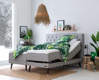 Unia 600 moottorisänkypaketti 180x200 cm M v.harmaa, unia 600 pp, jalat 23cm vio | Alk. 4 436,00 €