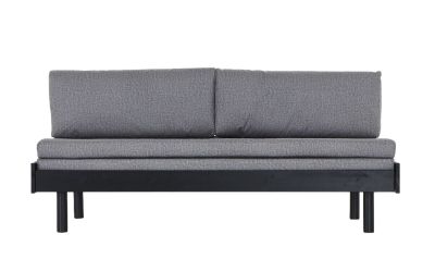 Veke Lyydia vuodesohva suorilla jaloilla musta, harmaa Freya 9502 patjasarja | Alk. 678,00 €