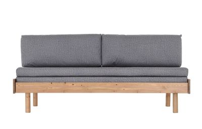 Veke Lyydia vuodesohva suorilla jaloilla antiikkipetsattu, harmaa Freya 9502 patjasar | Alk. 678,00 €