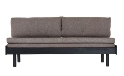 Veke Lyydia vuodesohva suorilla jaloilla musta, ruskea Freya 9611 patjasarja | Alk. 678,00 €