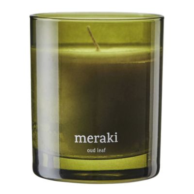 Meraki - Tuoksukynttilä Oud Leaf 9,5x8 cm Vihreä | Alk. 19,00 €