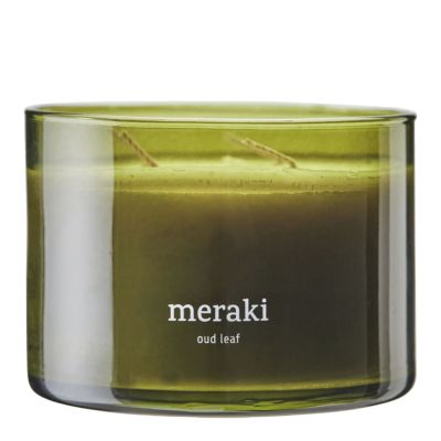 Meraki - Tuoksukynttilä Oud Leaf 7,5x10 cm Vihreä | Alk. 26,00 €