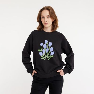 Finlayson Huiske Collegepusero Musta