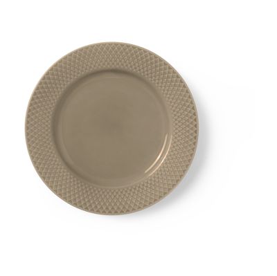 Lyngby Porcelæn Rhombe Earth lounaslautanen Ø23 cm Clay | Alk. 27,00 €