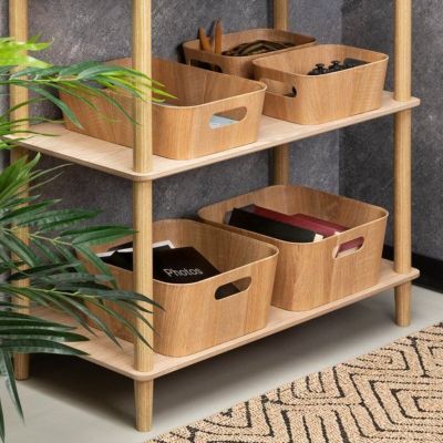 4Living Sense säilytyslaatikko 30,5x30,5x15 cm luonnonväri | Alk. 13,80 €