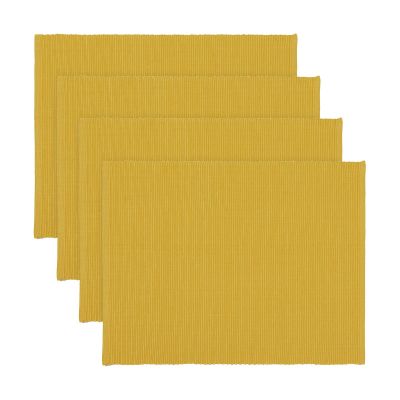 Linum Uni pöytätabletti 35x46 cm 4-pack Sinapinkeltainen | Alk. 23,00 €