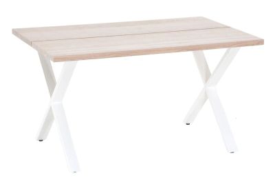 Veke Paljakka tammi lankkupöytä 140x90 cm valkolakattu tammi/valkoinen | Alk. 850,00 €