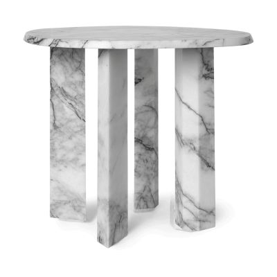 ferm LIVING Taula sivupöytä Ø54,4x45 cm White-charcoal | Alk. 659,00 €