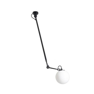 DCW Lampe Gras - 302 L Kattovalaisin Ø250 Musta/Opaali Lasi Lamppu Gras