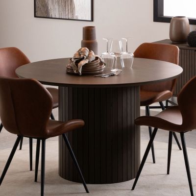 Veke Alessio pyöreä ruokapöytä Ø120 cm savutammi