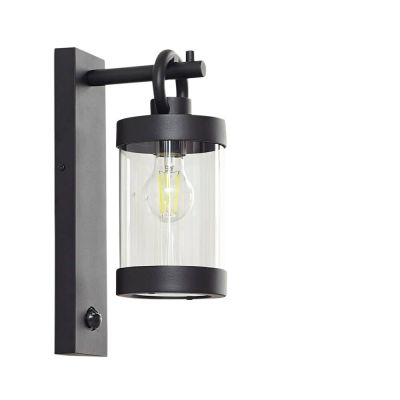 Lindby - Yrene Ulkona Seinävalaisin w/Sensori Musta | Alk. 75,90 €