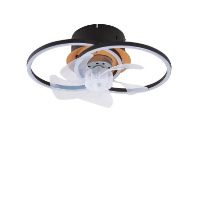 Lindby - Lomana LED Kattotuuletin CCT Musta