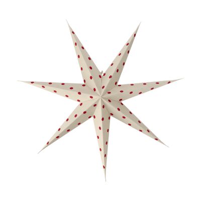 Scandi Living Bare adventtitähti valkoinen-punaiset pisteet 80 cm | Alk. 38,60 €