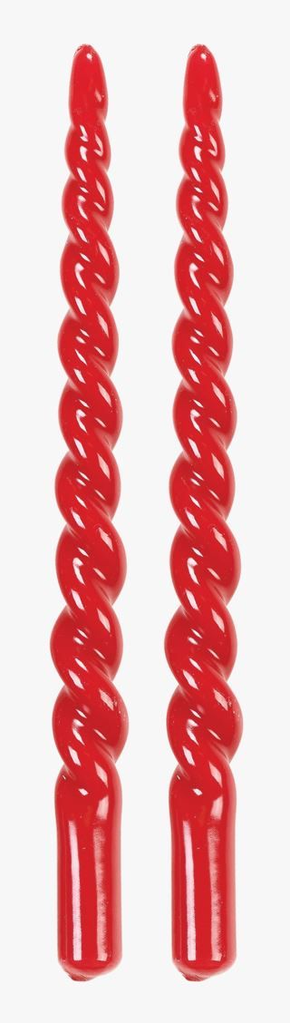 Moments Twisted gloss kruunukynttilä punainen