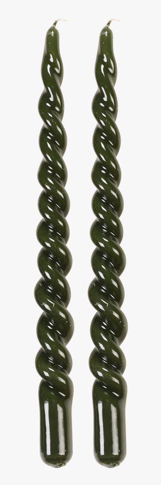 Moments Twisted gloss kruunukynttilä vihreä