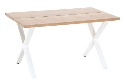 Veke Paljakka tammi lankkupöytä 140x90 cm lakattu tammi/valkoinen | Alk. 850,00 €