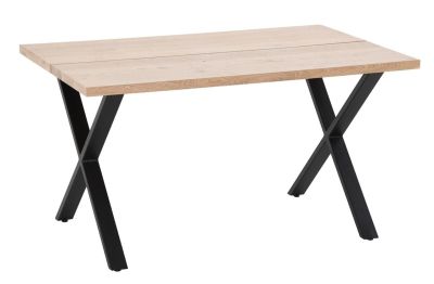 Veke Paljakka tammi lankkupöytä 140x90 cm lakattu tammi/musta | Alk. 850,00 €