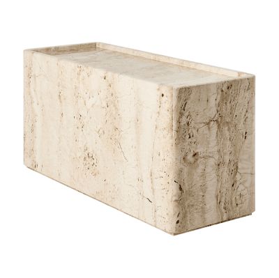 GUBI Pietra sivupöytä 30x80x40 cm Neutral white travertine | Alk. 1 456,00 €