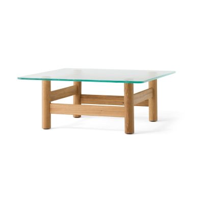 Audo Copenhagen Brasilia sohvapöytä 100x100 cm Natural oak-clear glass | Alk. 1 502,90 €