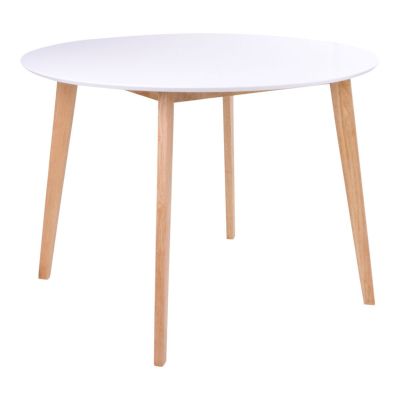 House Nordic Vojens pyöreä ruokapöytä 105, valkoinen/luonnonväri | Alk. 211,00 €