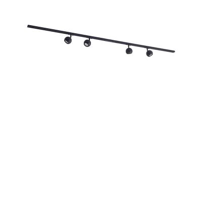 Lindby - Linaro Round Track 4 Kattovalaisin GU10 Musta