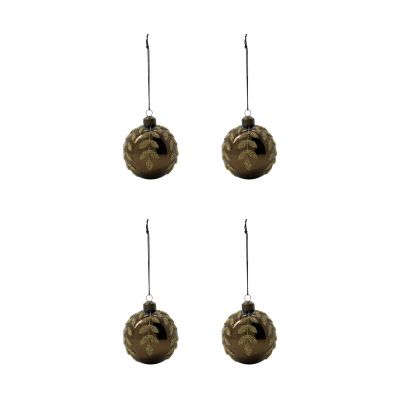 House Doctor Tani joulupallo Ø8 cm 4 kpl Ruskea | Alk. 27,00 €