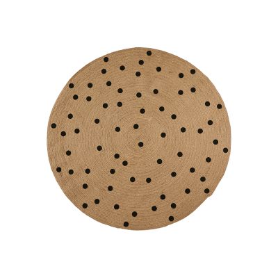 Affari of Sweden, KESÄKUU Matto luonnollinen/musta Ø120 cm | Alk. 58,00 €
