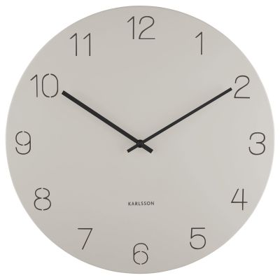 Karlsson Charm Engraved Numbers seinäkello, lämmin harmaa | Alk. 77,50 €