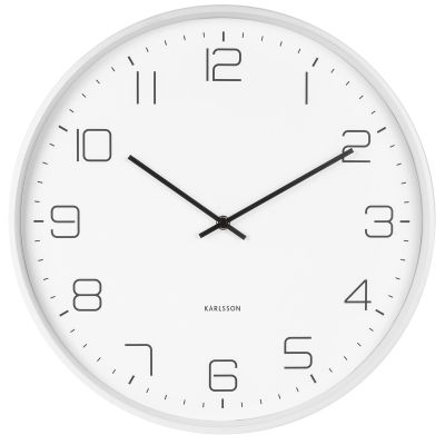 Karlsson Lofty seinäkello 40 cm, matta valkoinen | Alk. 72,00 €