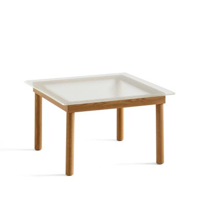 HAY Kofi sohvapöytä Oak-ribbed glass, 60 cm | Alk. 532,00 €