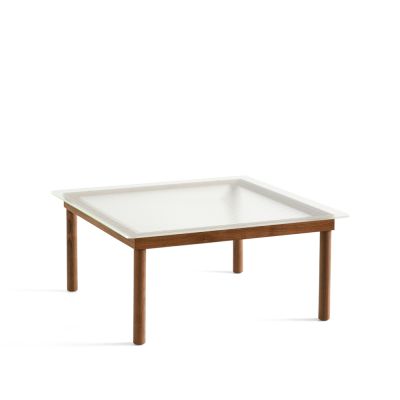 HAY Kofi sohvapöytä Walnut-ribbed glass, 80 cm | Alk. 789,00 €
