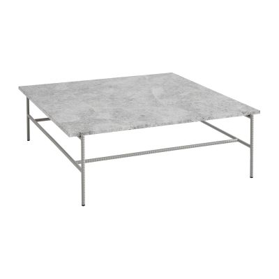 HAY Rebar sohvapöytä 100x104x33 cm Grey marble-fossil | Alk. 1 034,10 €