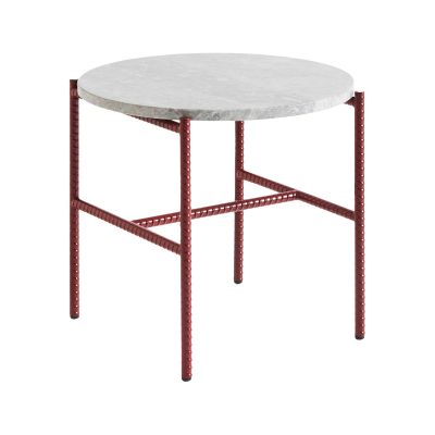 HAY Rebar sivupöytä Ø45 cm Grey marble-barn red | Alk. 346,50 €