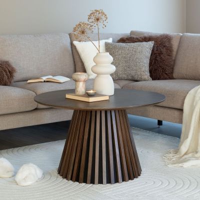 Veke Villa pyöreä sohvapöytä Ø78 cm savutammi, kuvausmalli