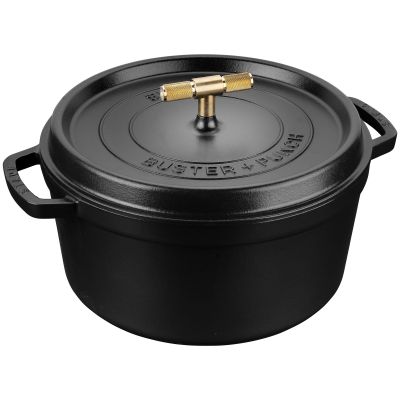 Staub Buster+Punch pyöreä pata 28cm, messinkinupilla | Alk. 341,00 €