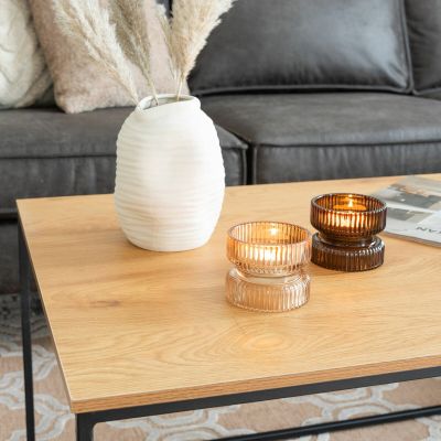 House Nordic kynttilänjalka 2 kpl Ø9x7 cm ruskea/kullanruskea | Alk. 15,00 €