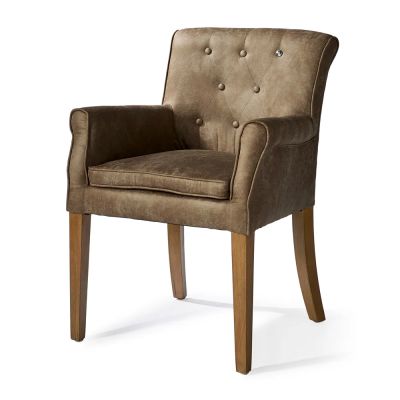 Riviera Maison, La Scala ruokapöydän tuoli käsinojilla - coffee | Alk. 773,00 €