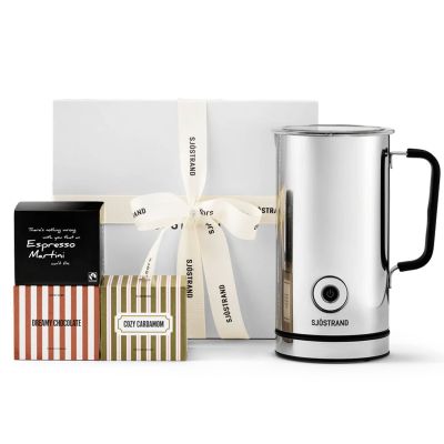 Sjöstrand Maidonvaahdotin ruostumaton teräs + joulukahvi | Alk. 110,00 €