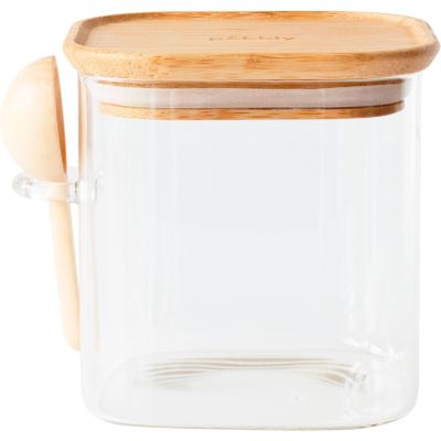 Pebbly Lasipurkki bambukannella ja mittalusikalla 800 ml | Alk. 24,00 €