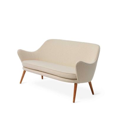 Warm Nordic Dwell sohva 2-istuttava kangas barnum24 cream, jalat savutammea | Alk. 3 359,00 €