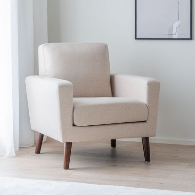 Vivano Kaura nojatuoli beige, kuvausmalli