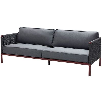 Cane-line, Encore 3-paikkainen sohva Grey / Bordeaux | Alk. 5 070,00 €