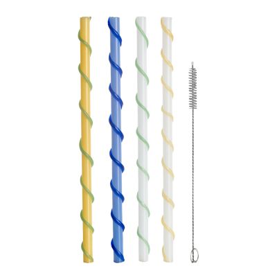 ByOn - Straw Celebrate Pilli 4 kpl Sininen/Valkoinen/Keltainen