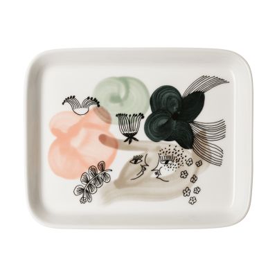 Arabia Kukkamaa lautanen 15x19 cm. Vihreä | Alk. 17,00 €