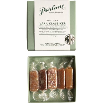 Pärlans Konfektyr Klassiska karamellimme, 5 kpl | Alk. 9,00 €