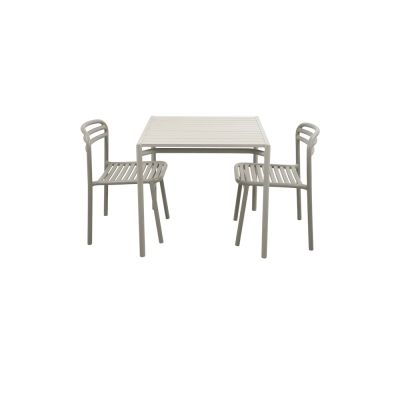 Cane-line, Bliss ruokapöytä sisältää kaksi tuolia - Hiekka-alumiinia | Alk. 1 325,00 €